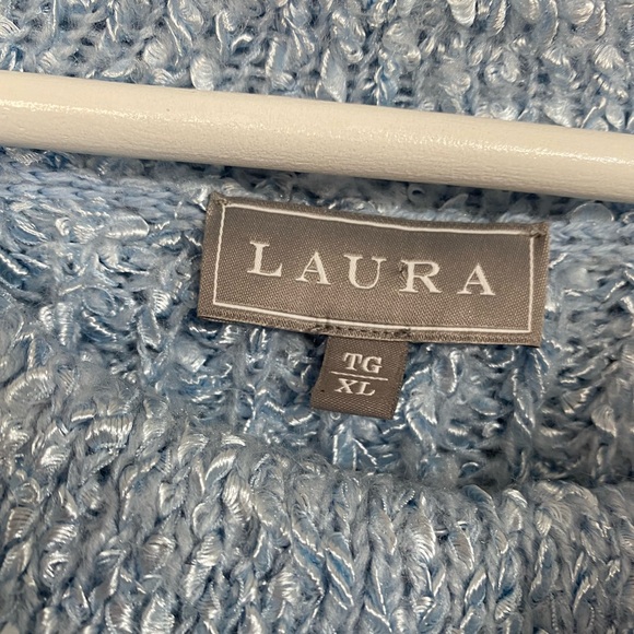 EUC Laura Size XL Women’s Baby Blue Cowl Neck Sweater - Picture 3 of 9